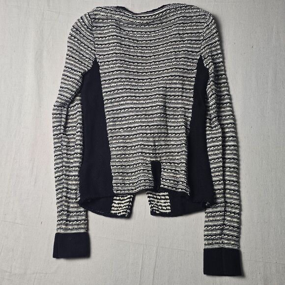 Matty M Women’s XS Striped Cardigan Snap Button Front Pockets Stretchy Knit - Picture 2 of 16